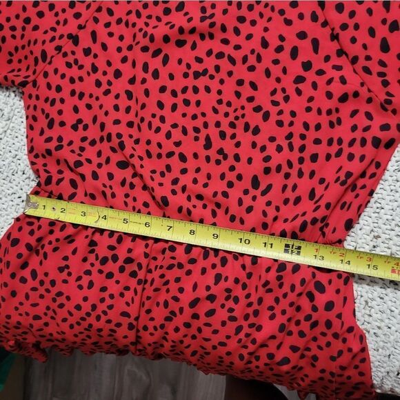 Reb. In J red spotted midi dress sz S - Picture 7 of 9